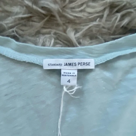 NWT James Perse Women's Short Sleeve slub Tee - Picture 5 of 9